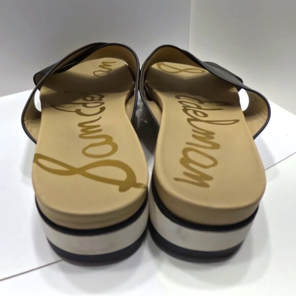 SAM EDELMAN SANDAL SLIDE FLAT WITH TOP CRISS CROSS WOMEN SIZE 9 BLACK COLOR - Picture 2 of 3